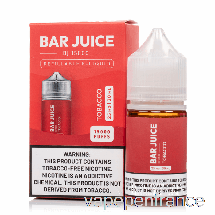 Tabac - Jus De Barre - Stylo Vape 30ml 25mg